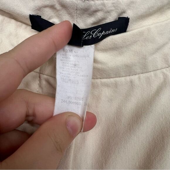 Sz 12 (44 EUR) Les Copains Off white & Floral Cuffed Pants $328 MSRP - Picture 14 of 15